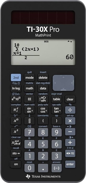 Texas Instruments TI-30X Pro Calculatrice scientifique avec impression mathématique